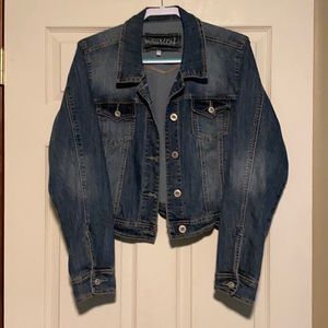 Maurices cropped jean jacket plus size 1